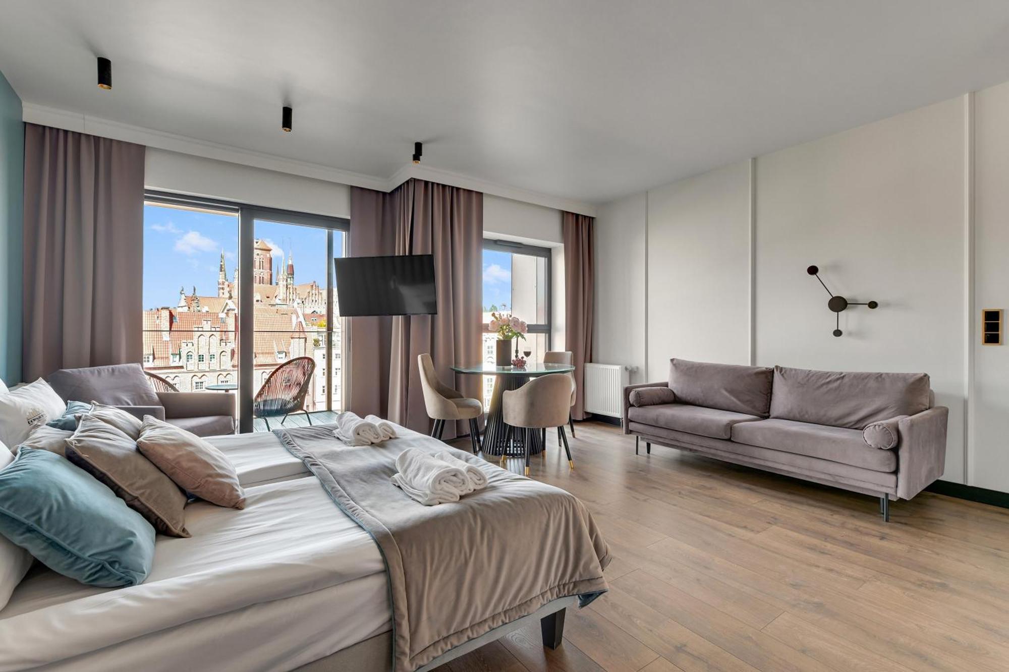 Deo Plaza Riverside & Radisson Spa By Downtown Apartments Gdańsk Værelse billede